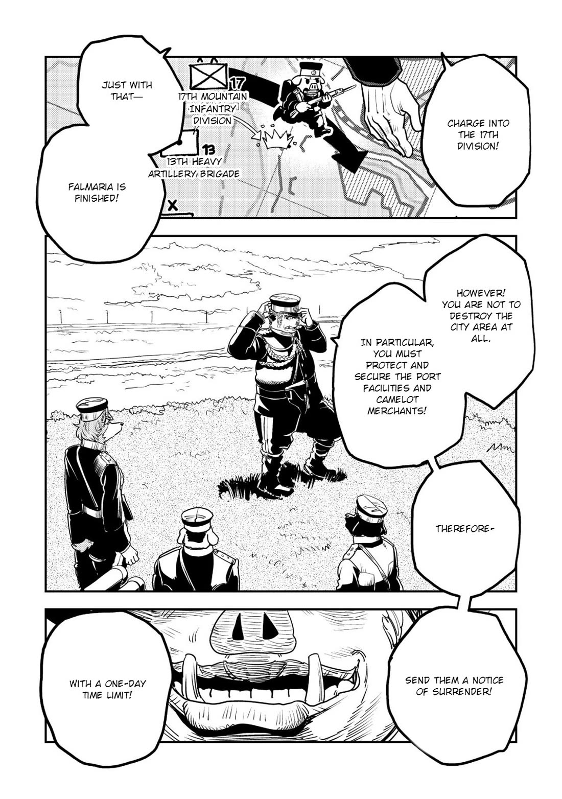 History of the Kingdom of the Orcsen: How the Barbarian Orcish Nation Came to Burn Down the Peaceful Elfland Chapter 18 page 29 - Chapter 18: The Siege of Falmaria