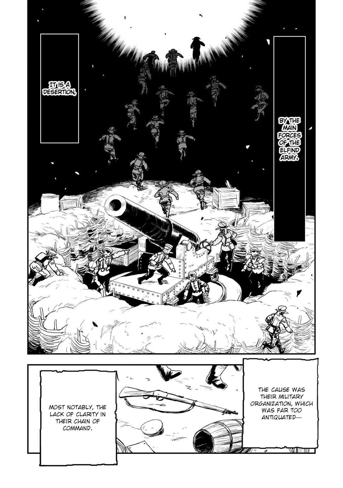 History of the Kingdom of the Orcsen: How the Barbarian Orcish Nation Came to Burn Down the Peaceful Elfland Chapter 18 page 36 - Chapter 18: The Siege of Falmaria