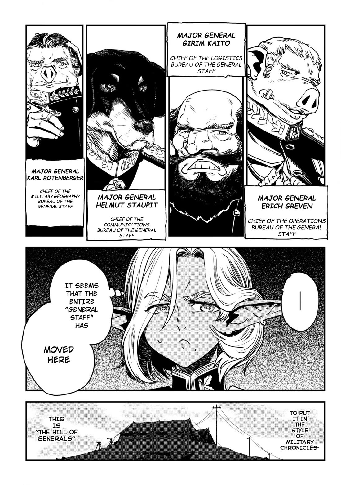 History of the Kingdom of the Orcsen: How the Barbarian Orcish Nation Came to Burn Down the Peaceful Elfland Chapter 3 page 17 - Chapter 3: The Hill Of The Generals