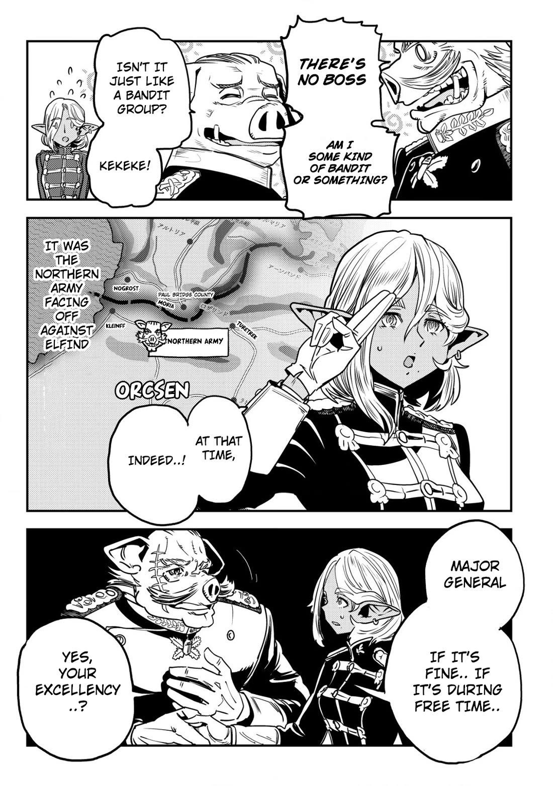 History of the Kingdom of the Orcsen: How the Barbarian Orcish Nation Came to Burn Down the Peaceful Elfland Chapter 3 page 32 - Chapter 3: The Hill Of The Generals