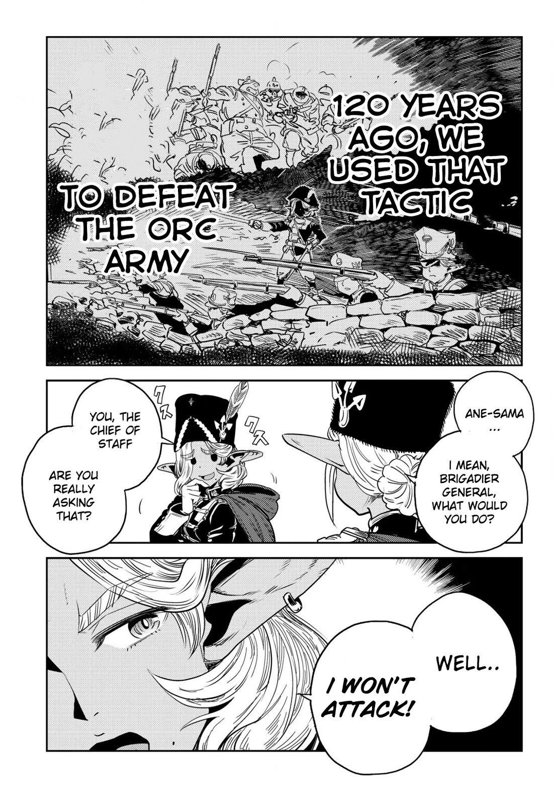 History of the Kingdom of the Orcsen: How the Barbarian Orcish Nation Came to Burn Down the Peaceful Elfland Chapter 4 page 13 - Chapter 4: Division Vs. Division Exercise