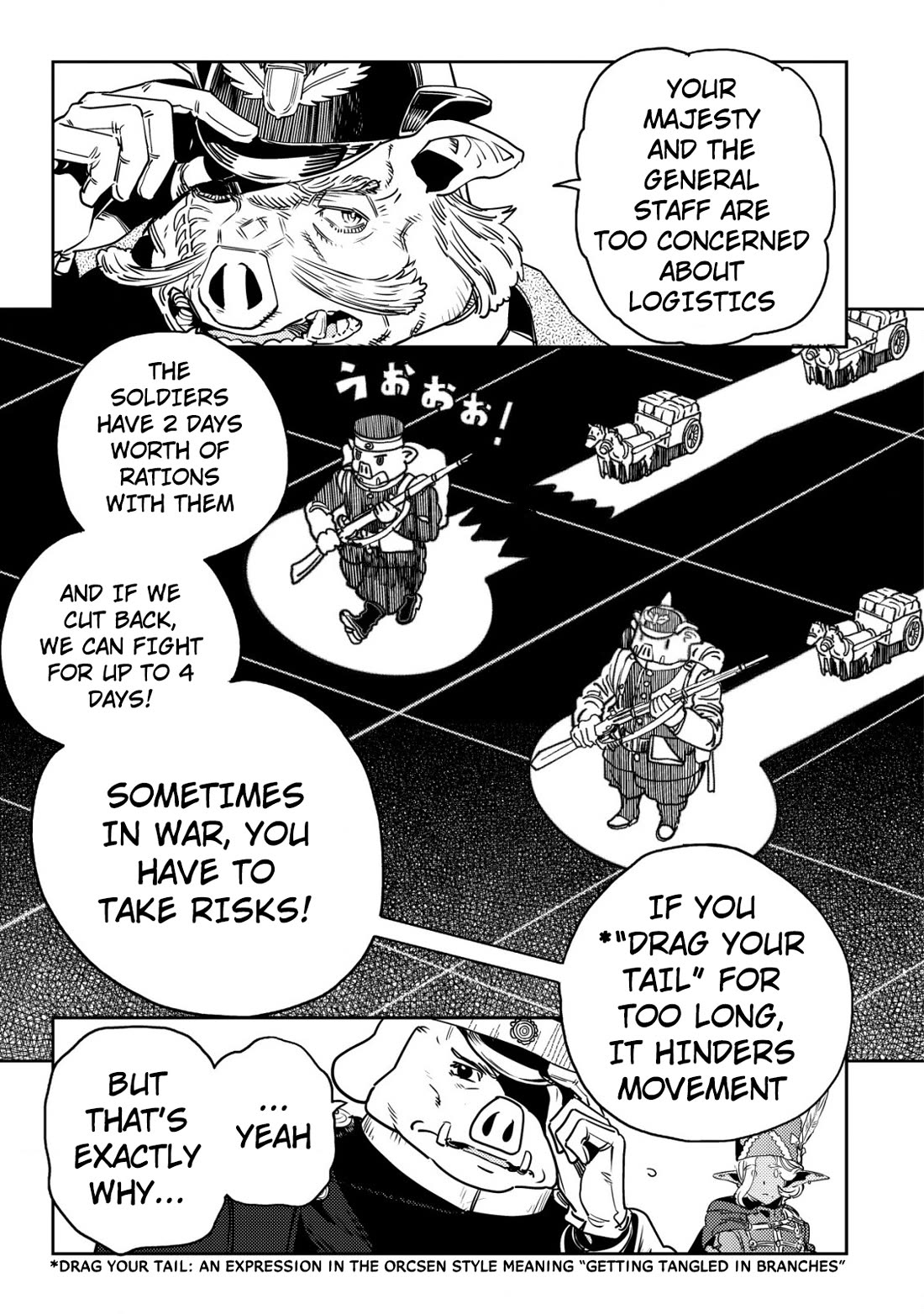 History of the Kingdom of the Orcsen: How the Barbarian Orcish Nation Came to Burn Down the Peaceful Elfland Chapter 4 page 60 - Chapter 4: Division Vs. Division Exercise