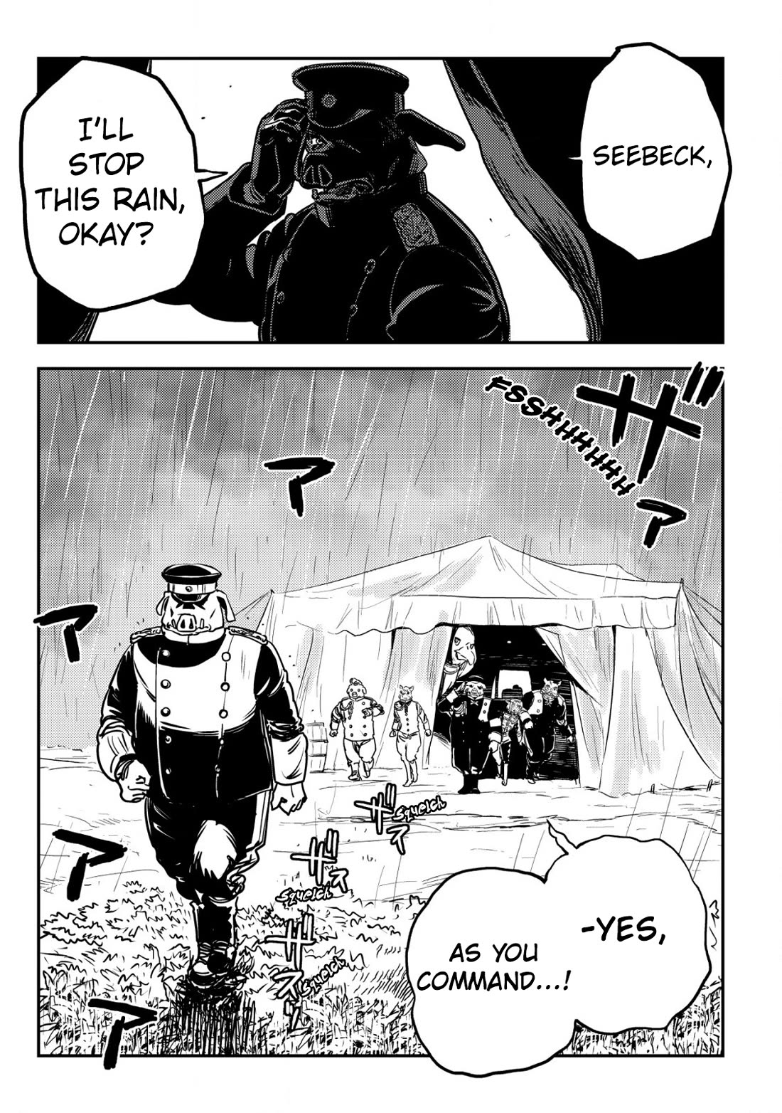History of the Kingdom of the Orcsen: How the Barbarian Orcish Nation Came to Burn Down the Peaceful Elfland Chapter 5 page 28 - Chapter 5: When it Rains (Part 1)