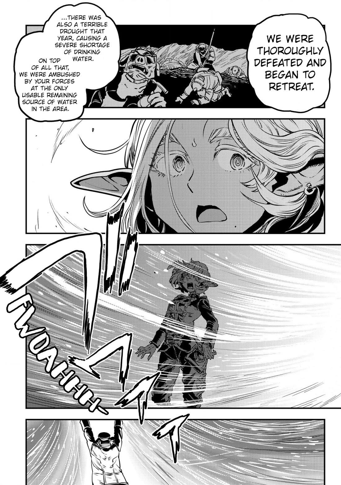 History of the Kingdom of the Orcsen: How the Barbarian Orcish Nation Came to Burn Down the Peaceful Elfland Chapter 5 page 37 - Chapter 5: When it Rains (Part 1)