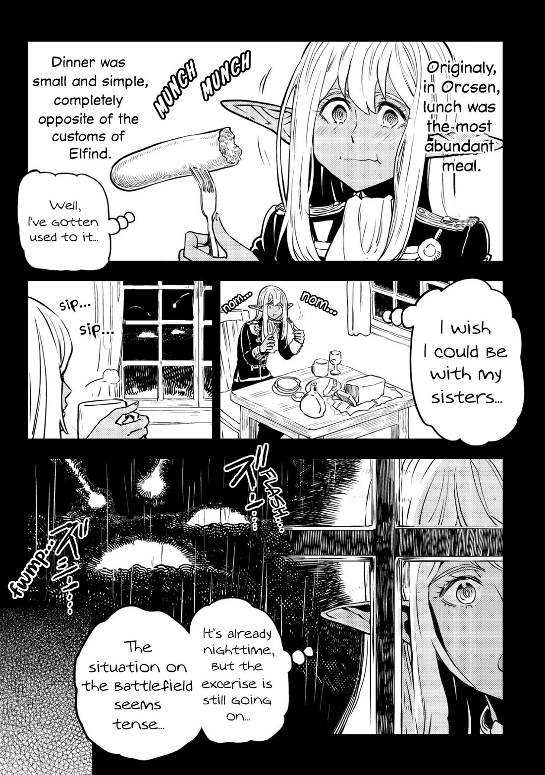 History of the Kingdom of the Orcsen: How the Barbarian Orcish Nation Came to Burn Down the Peaceful Elfland Chapter 5 page 8 - Chapter 5: When it Rains (Part 1)