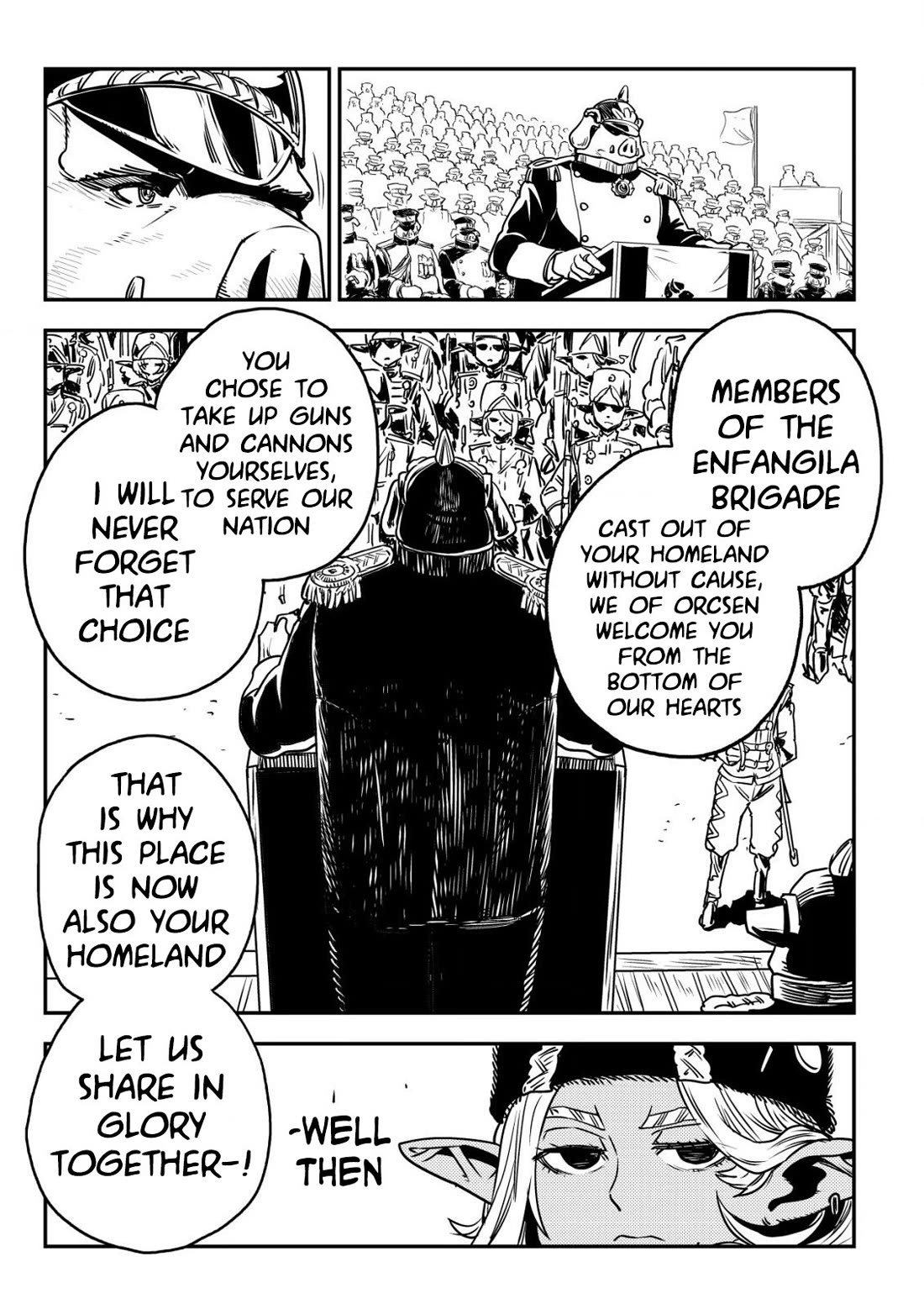 History of the Kingdom of the Orcsen: How the Barbarian Orcish Nation Came to Burn Down the Peaceful Elfland Chapter 7 page 16 - Chapter 7: Enfangila Brigade