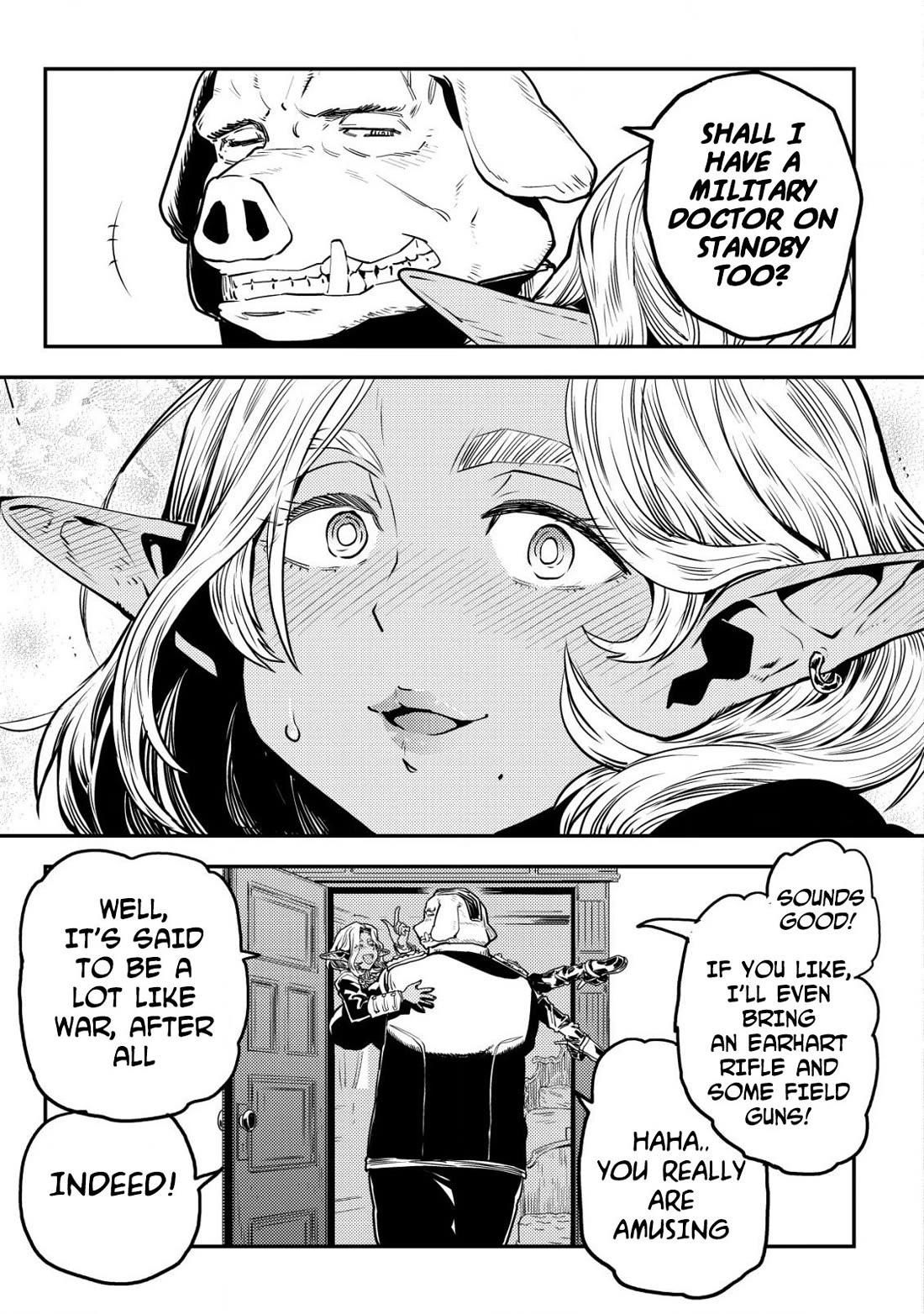 History of the Kingdom of the Orcsen: How the Barbarian Orcish Nation Came to Burn Down the Peaceful Elfland Chapter 7 page 55 - Chapter 7: Enfangila Brigade