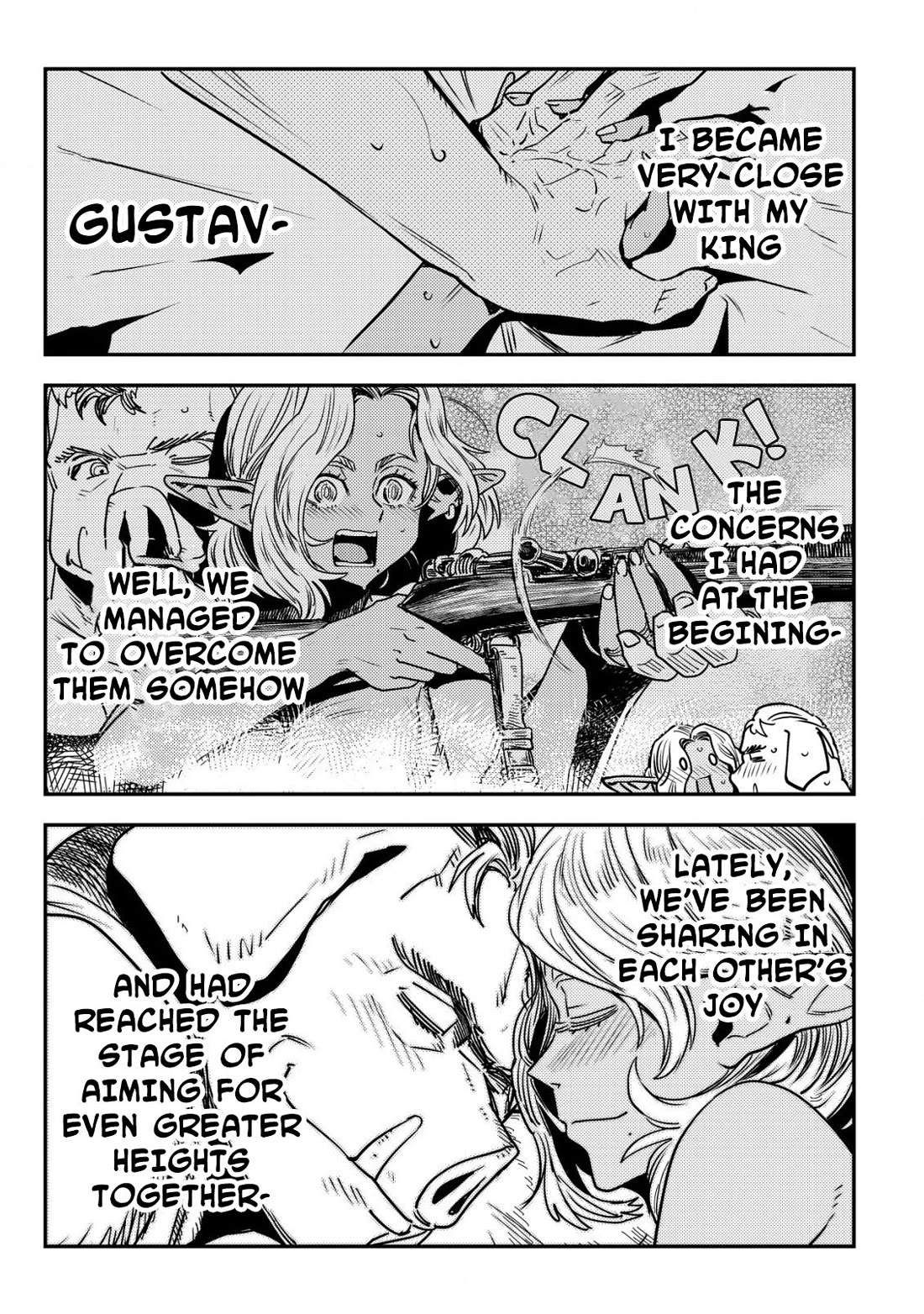 History of the Kingdom of the Orcsen: How the Barbarian Orcish Nation Came to Burn Down the Peaceful Elfland Chapter 8 page 34 - Chapter 8: It Was Almost Like Yearning Love