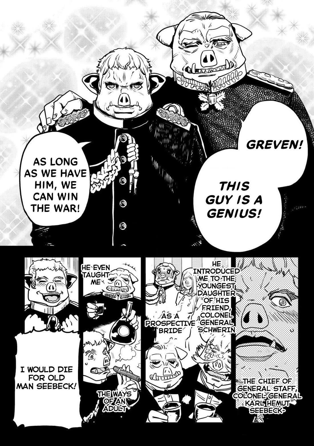 History of the Kingdom of the Orcsen: How the Barbarian Orcish Nation Came to Burn Down the Peaceful Elfland Chapter 9 page 25 - Chapter 9: The Fierce Boars