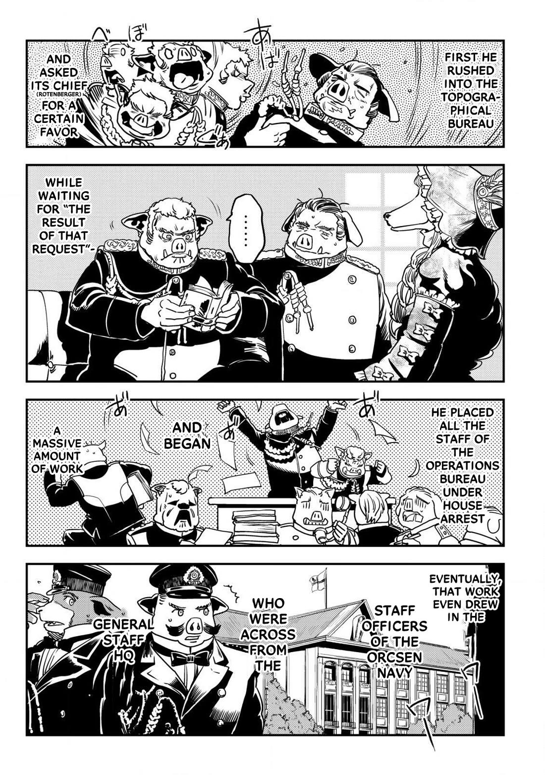 History of the Kingdom of the Orcsen: How the Barbarian Orcish Nation Came to Burn Down the Peaceful Elfland Chapter 9 page 34 - Chapter 9: The Fierce Boars