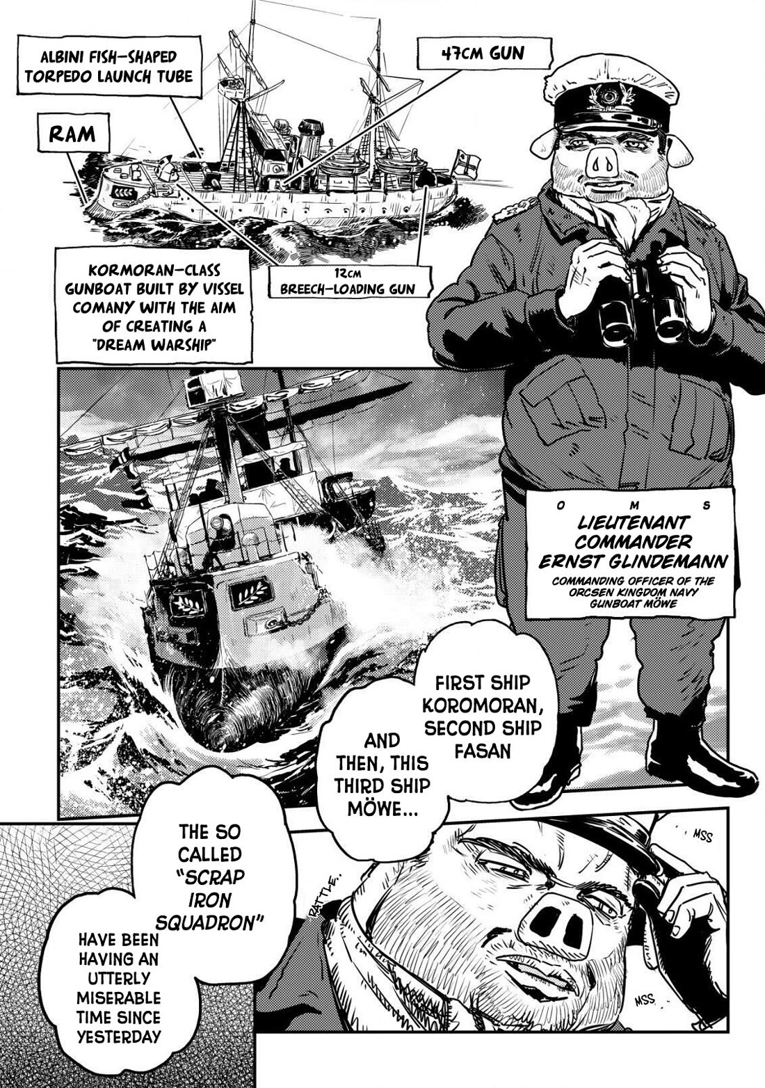 History of the Kingdom of the Orcsen: How the Barbarian Orcish Nation Came to Burn Down the Peaceful Elfland Chapter 9 page 37 - Chapter 9: The Fierce Boars