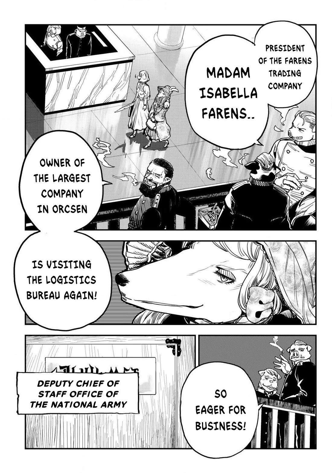 History of the Kingdom of the Orcsen: How the Barbarian Orcish Nation Came to Burn Down the Peaceful Elfland Chapter 9 page 5 - Chapter 9: The Fierce Boars