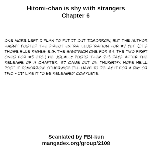 Hitomi-chan Is Shy With Strangers Chapter 6 page 15 - Chapter 6
