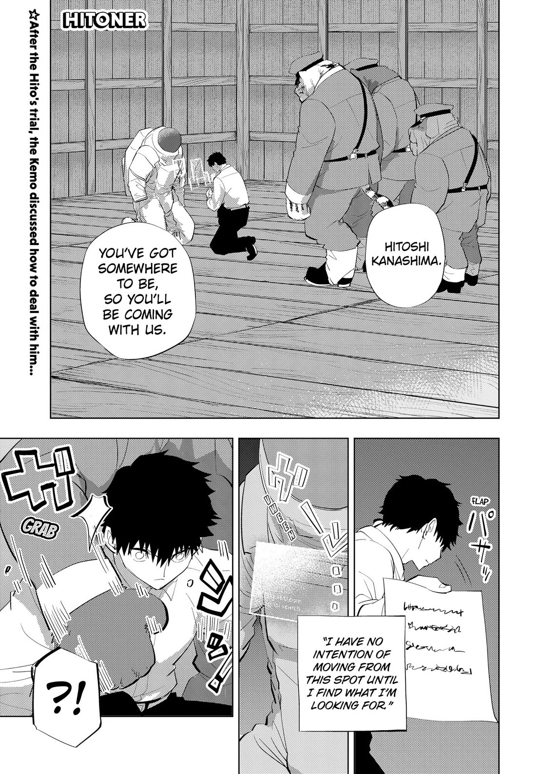Hitoner Chapter 13 page 1 - Chapter 13: Hito Homecoming