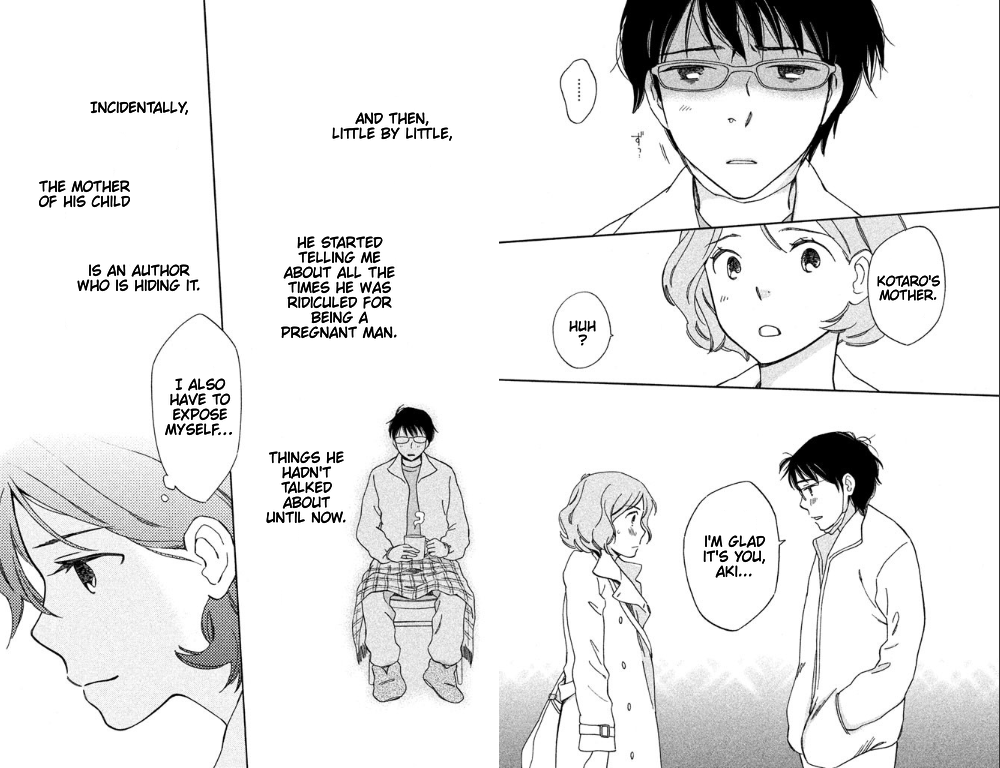 Hiyama Kentarou no Ninshin Chapter 6.5 page 12 - Chapter 6.5: Bonus: Seto Aki's "Father-to-Be" Interview Notes
