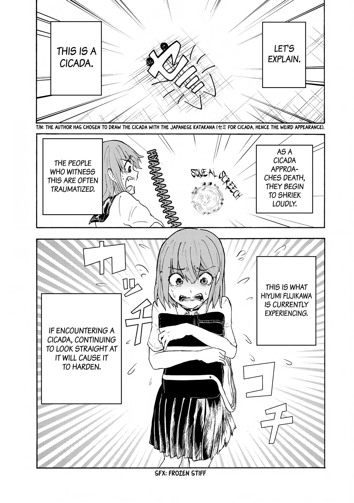 Hiyumi's Country Road Chapter 3 page 4 - Chapter 3: The Flying Cicada & The First Day at School