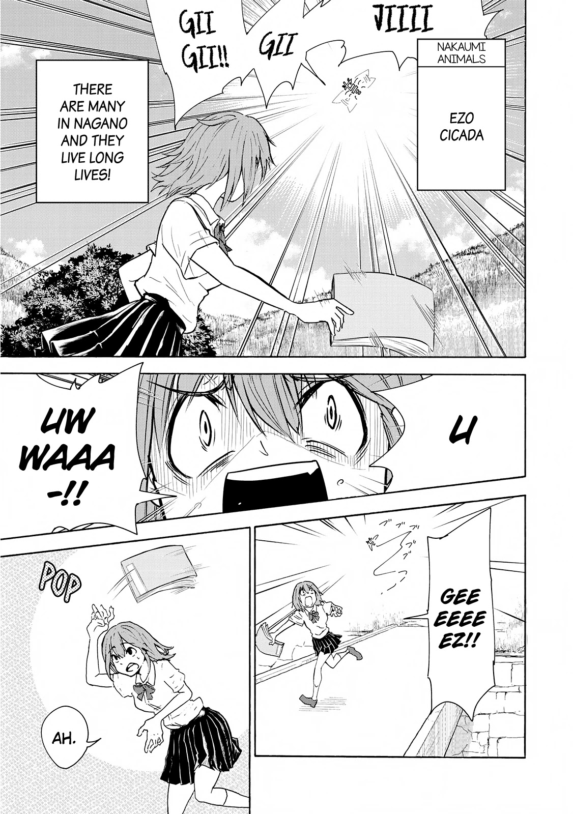 Hiyumi's Country Road Chapter 3 page 8 - Chapter 3: The Flying Cicada & The First Day at School
