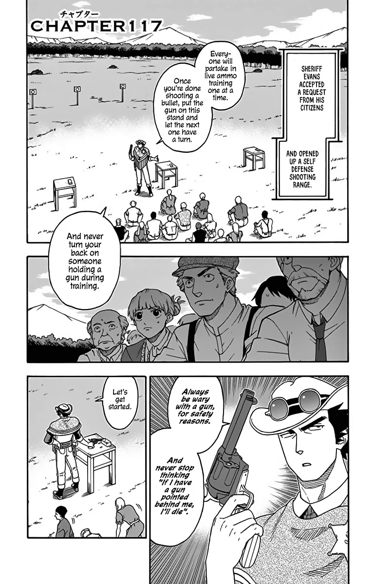 Hoankan Evans no Uso Chapter 117 page 1 - Chapter 117: A Sheriff Never Chooses His Duel Opponent