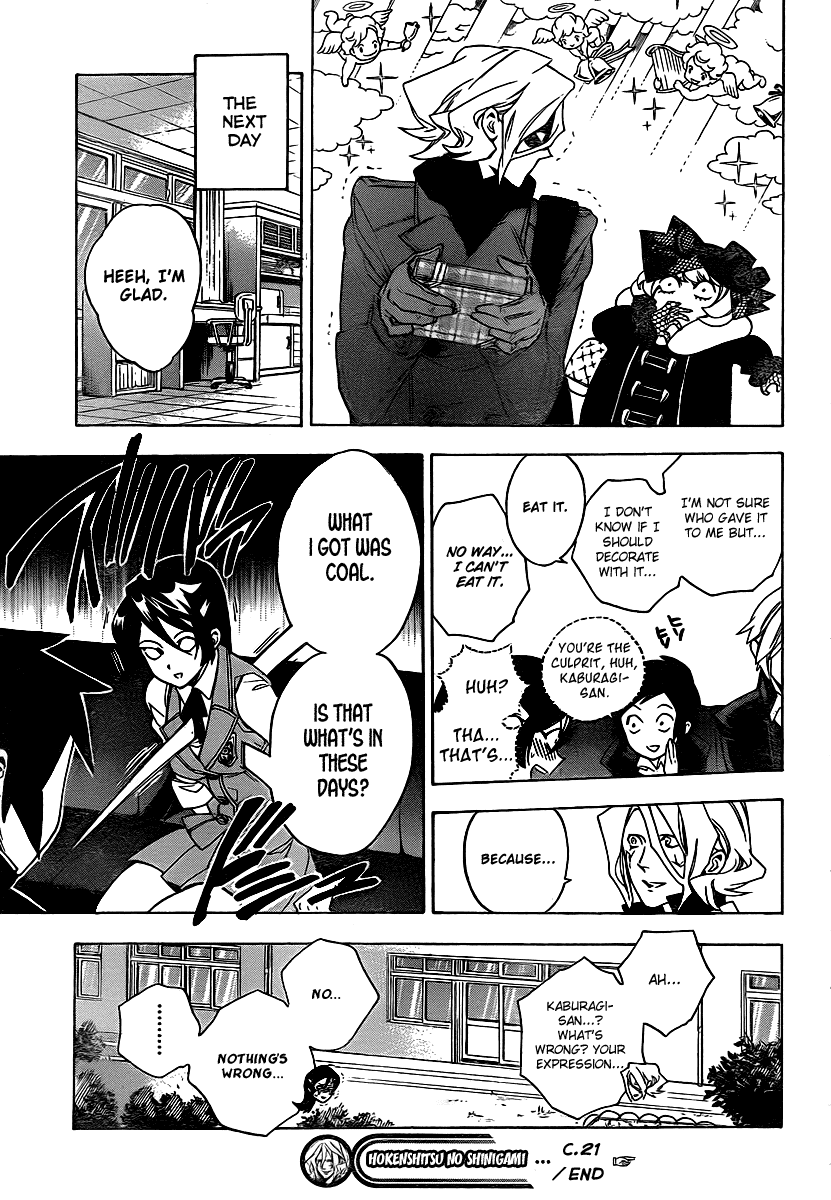 Hokenshitsu no Shinigami Chapter 21 page 19 - Chapter 21: Chocolate Complex