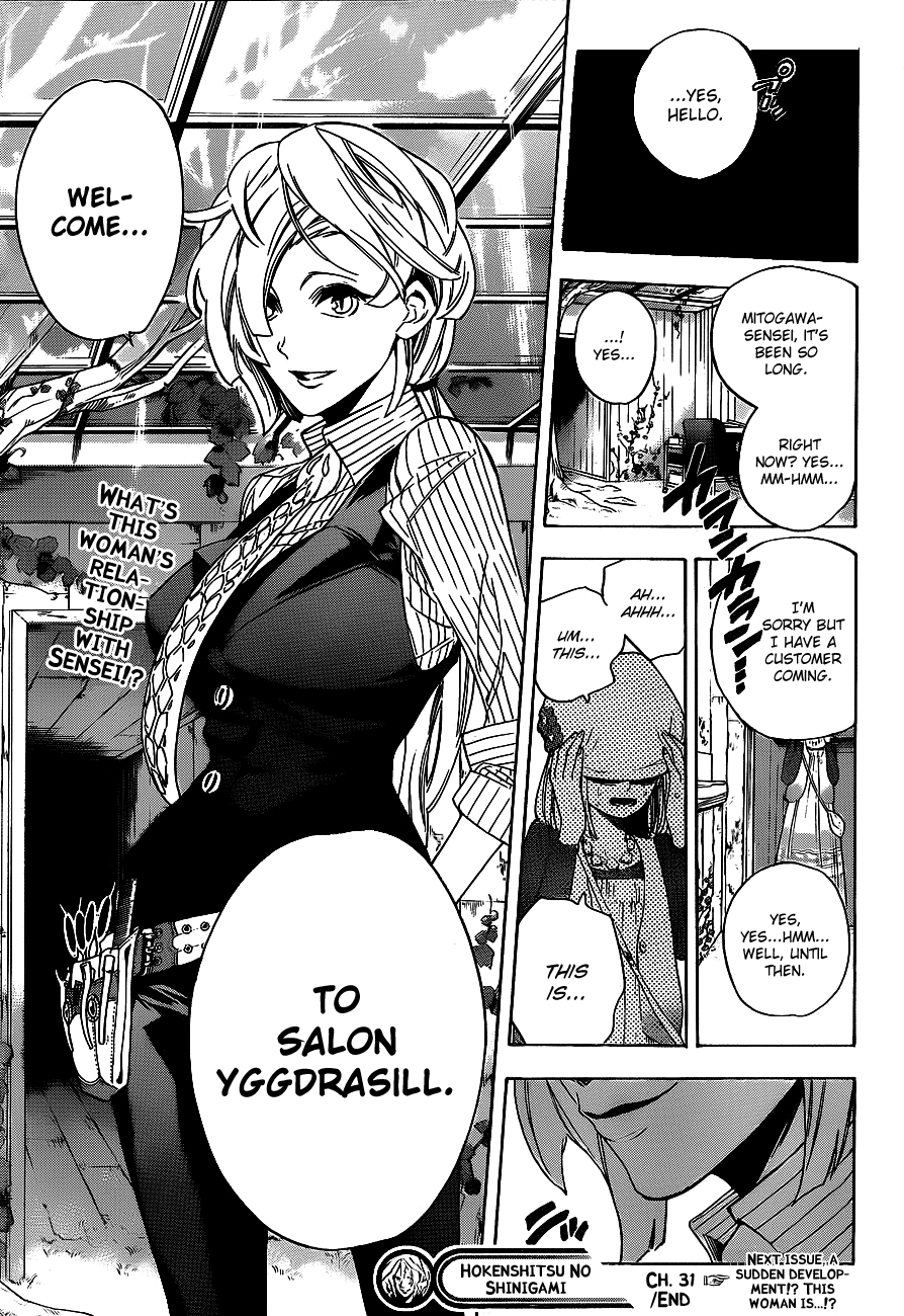 Hokenshitsu no Shinigami Chapter 31 page 19 - Chapter 31: Hades-sensei's Day Of Agony