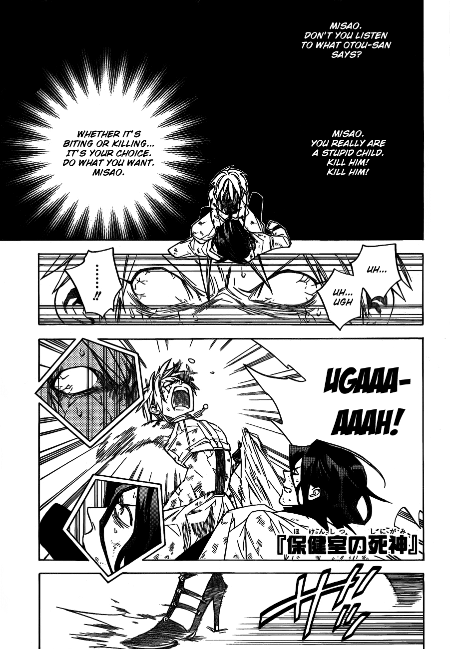 Hokenshitsu no Shinigami Chapter 42 page 1 - Chapter 42: The Marks Left Behind
