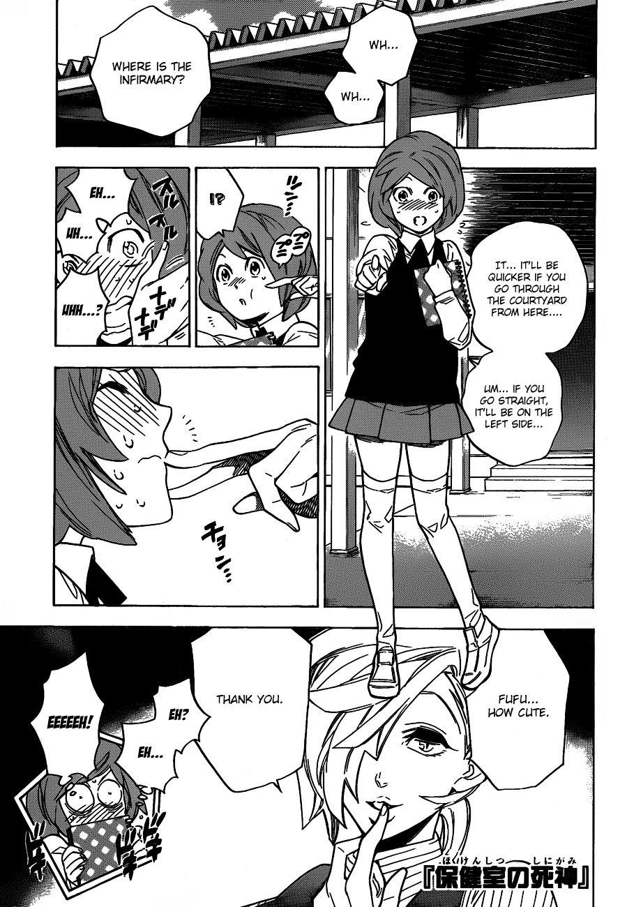 Hokenshitsu no Shinigami Chapter 43 page 1 - Chapter 43: Nibiru Goes To The Infirmary