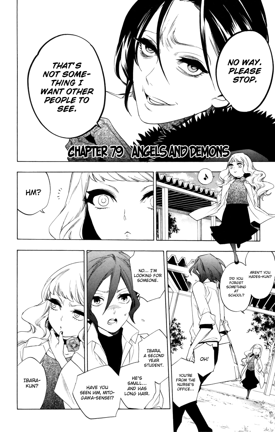 Hokenshitsu no Shinigami Chapter 79 page 11 - Chapter 79: Angels and Demons