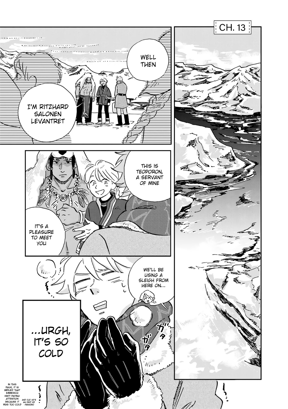 Hokuou Kizoku to Moukinzuma no Yukiguni Karigurashi Chapter 13 page 2 - Chapter 13