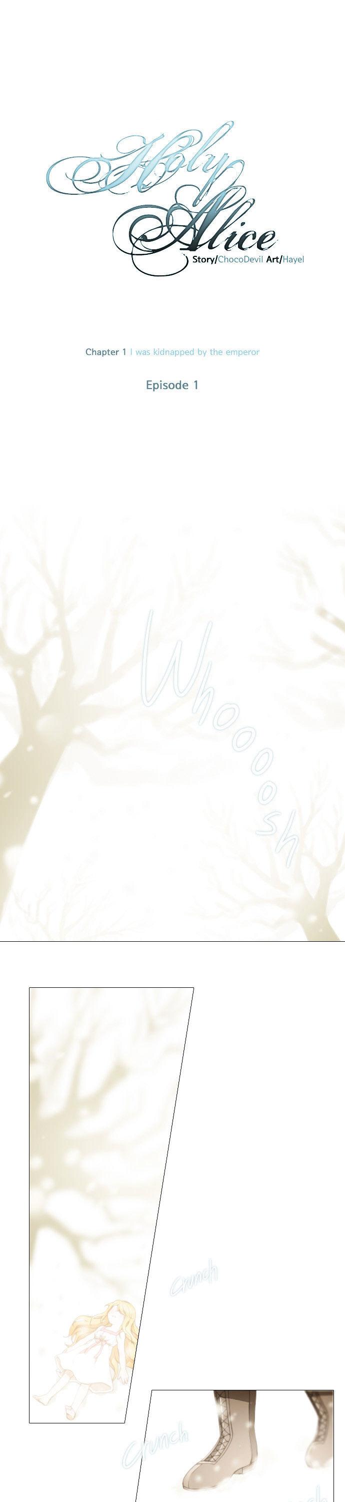 Holy Alice Chapter 1.1 page 1 - Vol.01 Chapter 1 : Ep. 1 - I was Kidnapped by the Emperor (1)