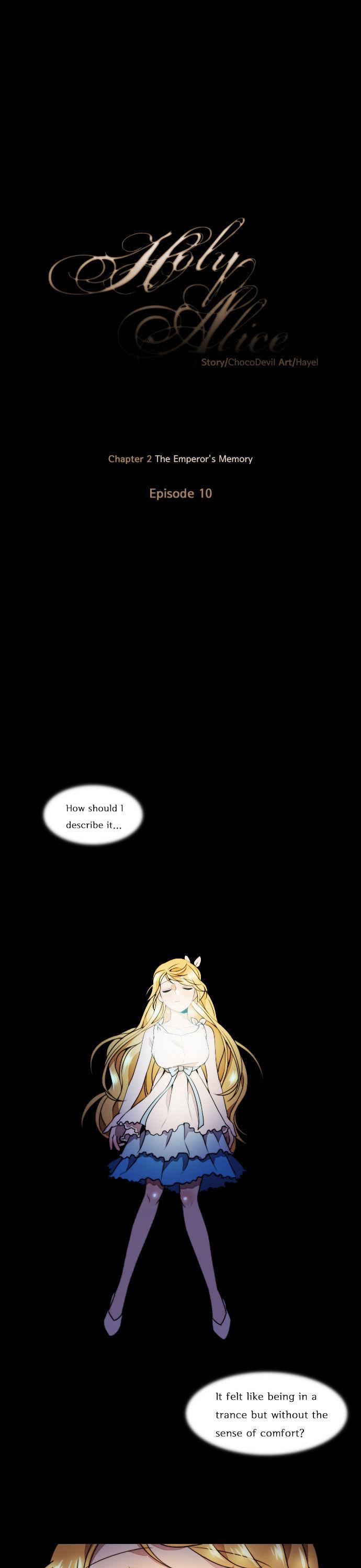 Holy Alice Chapter 1.10 page 1 - Vol.01 Chapter 10 : Ep. 10 - The Emperor's Memory (3)