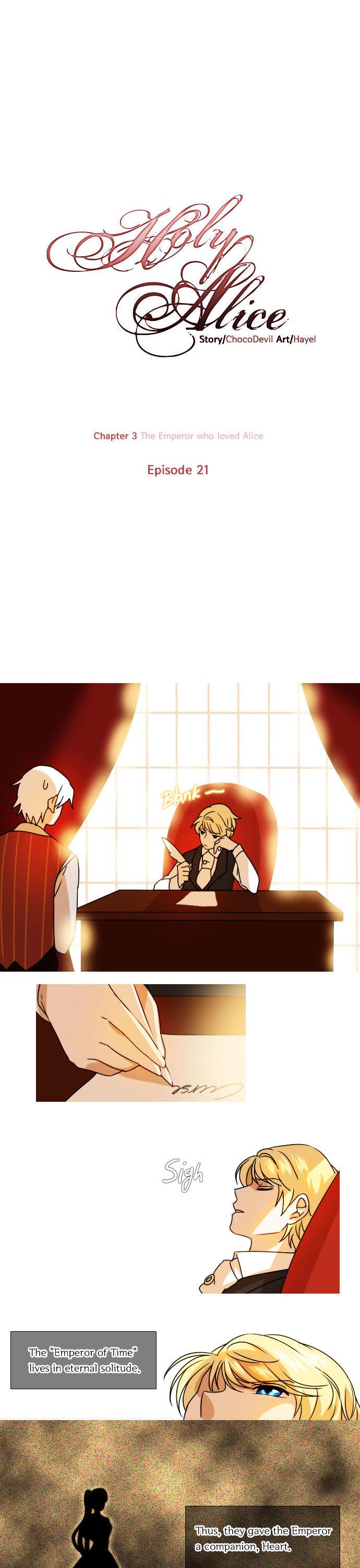 Holy Alice Chapter 1.21 page 1 - Vol.01 Chapter 21 : Ep. 21- The Emperor Who Loved Alice (6)