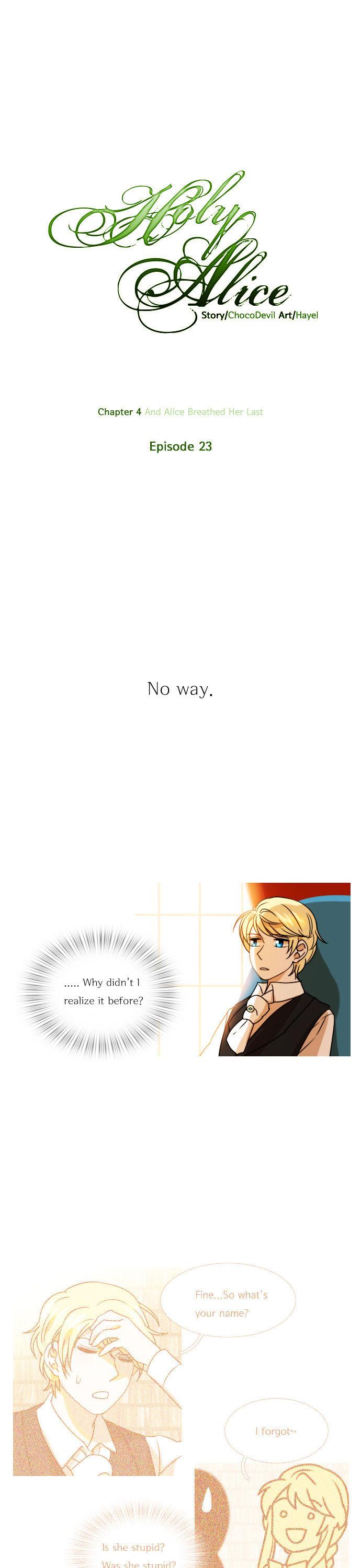 Holy Alice Chapter 1.23 page 1 - Vol.01 Chapter 23 : Ep. 23- And Alice Breathed Her Last (1)