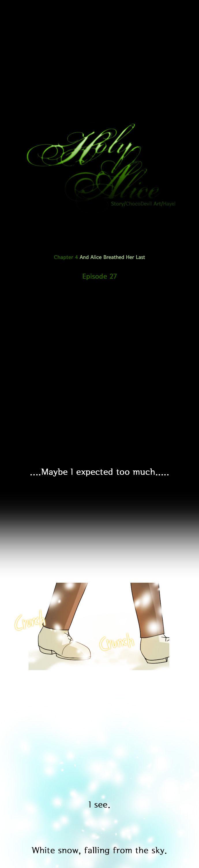 Holy Alice Chapter 1.27 page 1 - Vol.01 Chapter 27 : Ep. 27- And Alice Breathed Her Last (5)