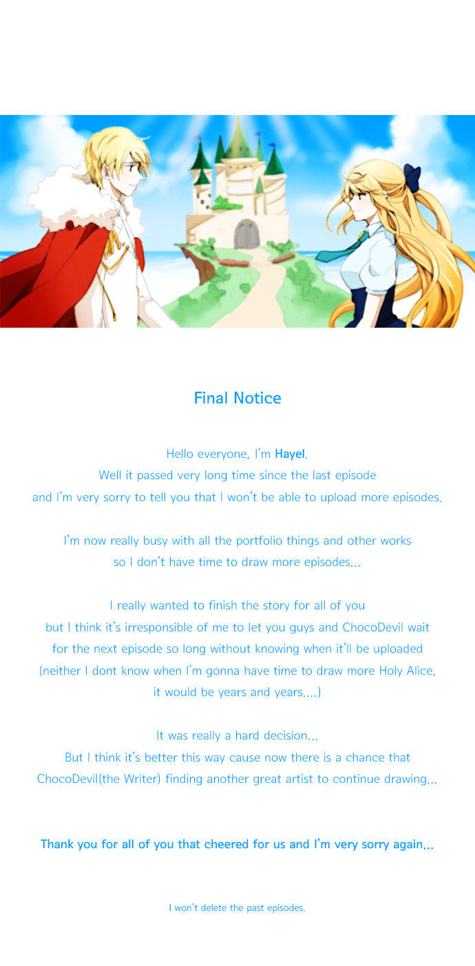 Holy Alice Chapter 2.15-5 page 1 - Vol.02 Chapter 15.5 : Final Notice