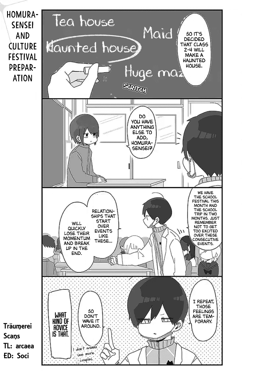 Homura Sensei is probably unpopular Chapter 49 page 1 - Chapter 49: Homura-sensei and Culture Festival Preparation