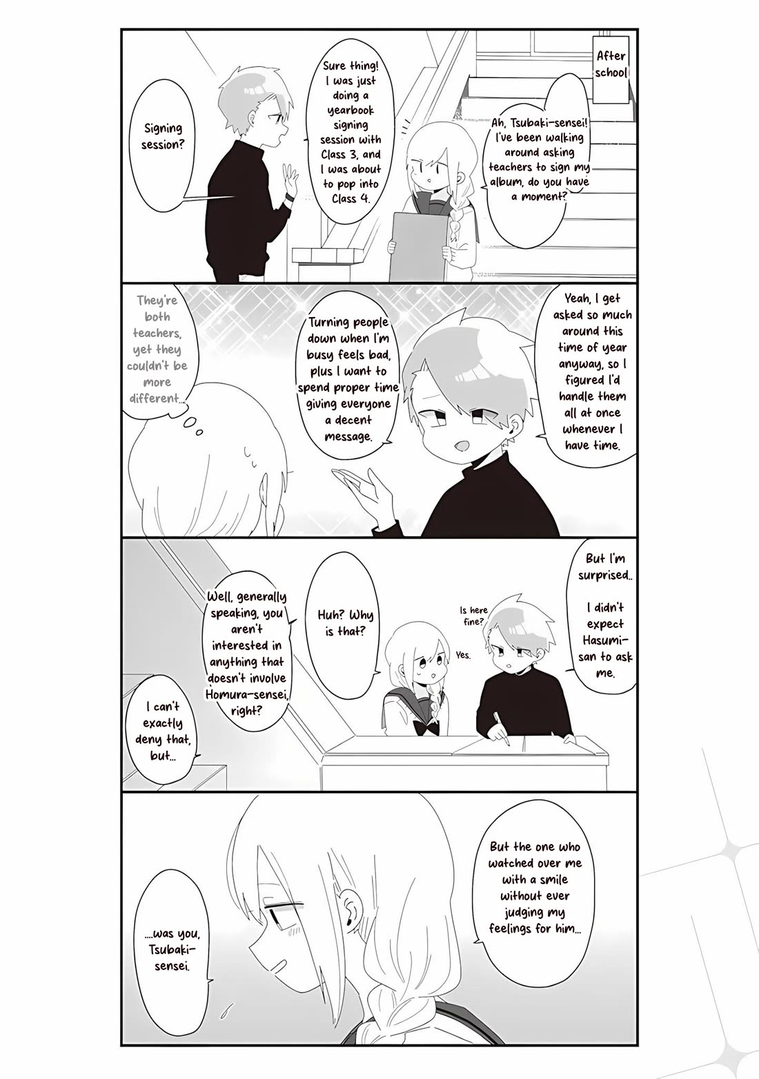Homura Sensei is probably unpopular Chapter 72 page 4 - Chapter 72: Homura-sensei and the Graduation Album