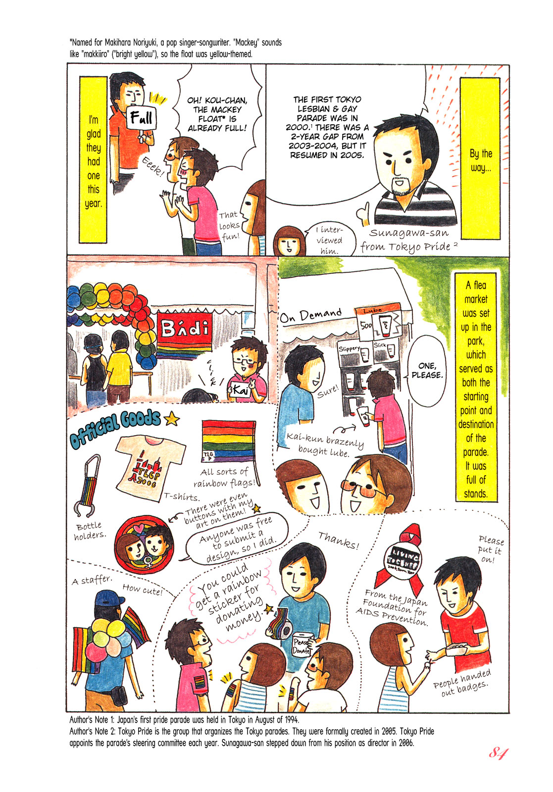 Honey & Honey Chapter 28 page 4 - Chapter 28: I Went to the 2006 Tokyo Lesbian & Gay Parade!