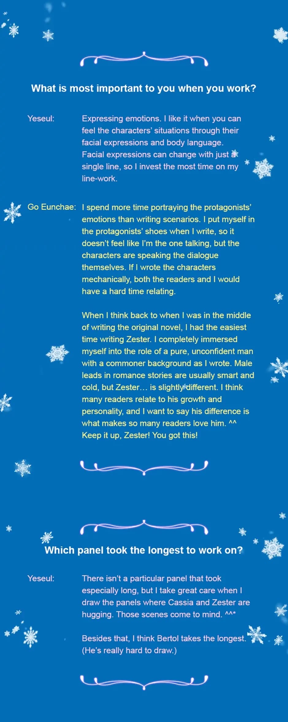 Honey, I’m Going On a Strike Chapter 54.5 page 4 - Chapter 54.5: Creator Interview