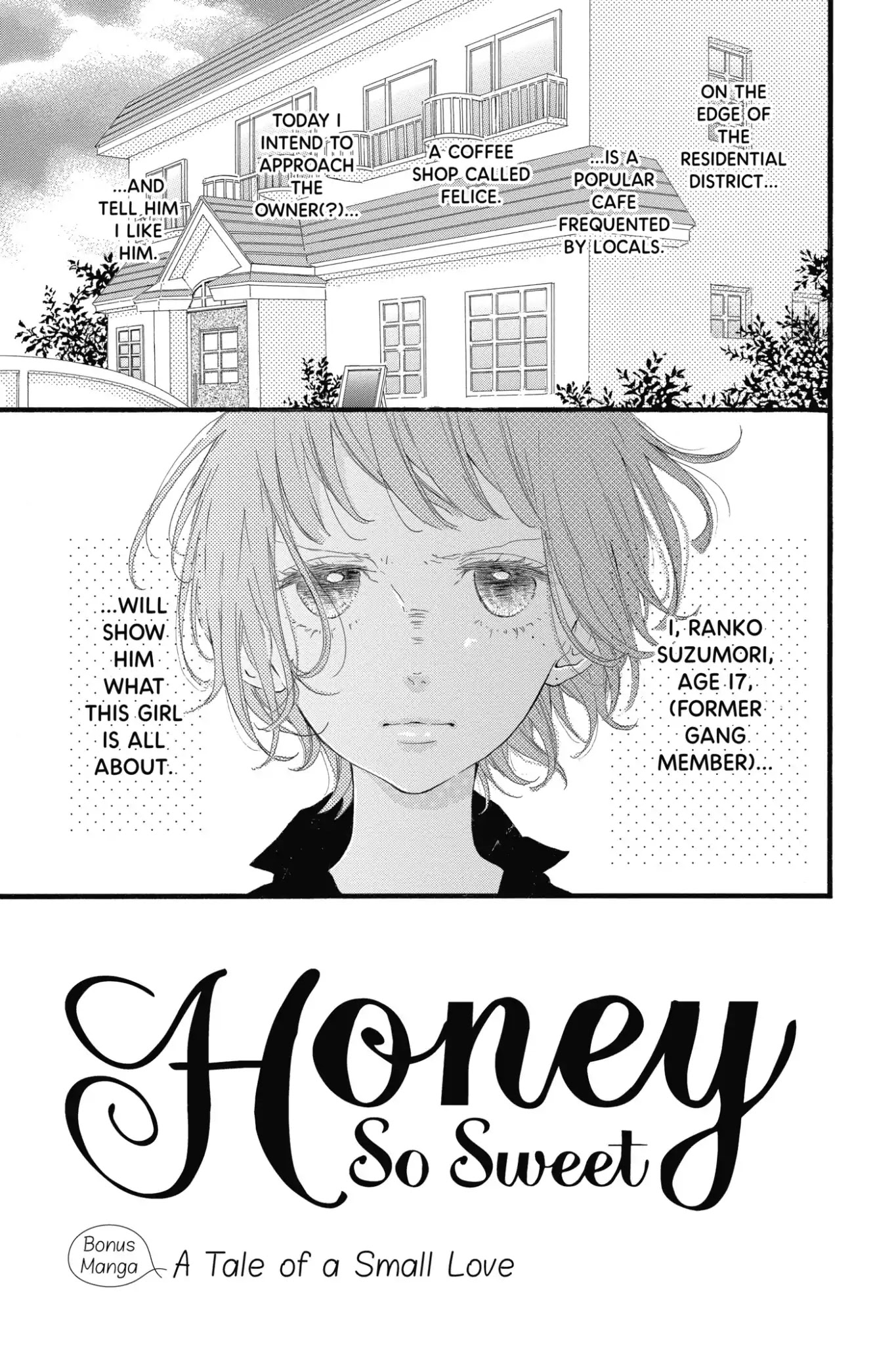 Honey (MEGURO Amu) Chapter 20.5 page 1 - Vol.4 Bonus Manga: A Tale of a Small Love