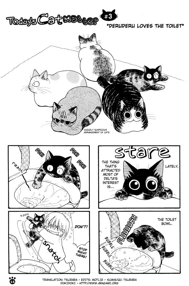 Honjitsu no Neko Chapter 3 page 2 - Chapter 3: Deruderu Loves The Toilet
