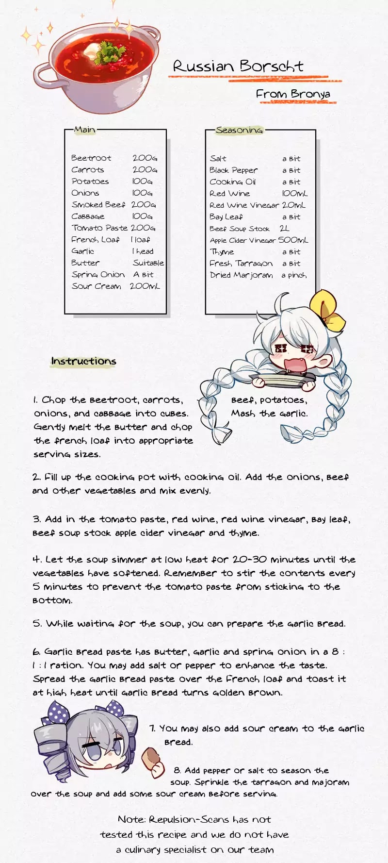 Honkai Impact 3 - Valkyries' Dining Escapades Chapter 1 page 19 - Chapter 1: Distant Memory of the Russian Borscht