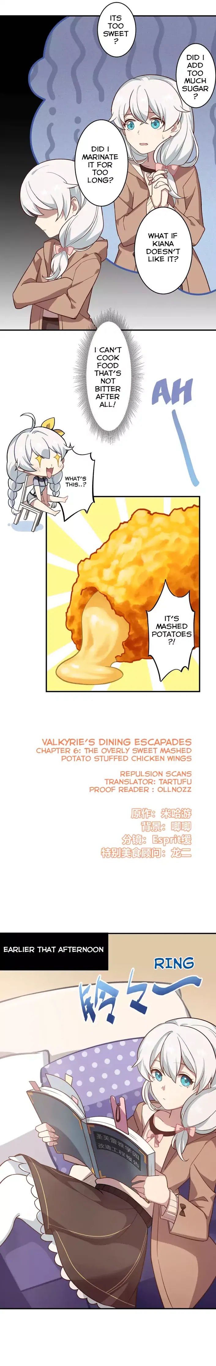 Honkai Impact 3 - Valkyries' Dining Escapades Chapter 6 page 5 - Chapter 6: The Overly Sweet Mashed Potato Stuffed Chicken Wings