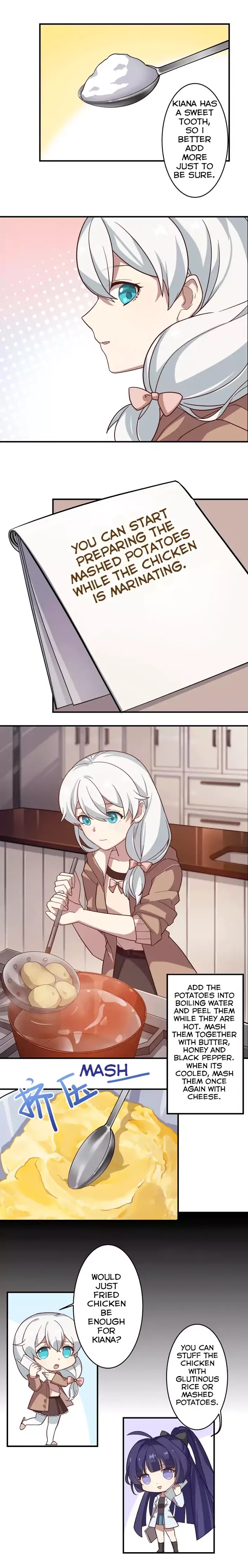 Honkai Impact 3 - Valkyries' Dining Escapades Chapter 6 page 9 - Chapter 6: The Overly Sweet Mashed Potato Stuffed Chicken Wings