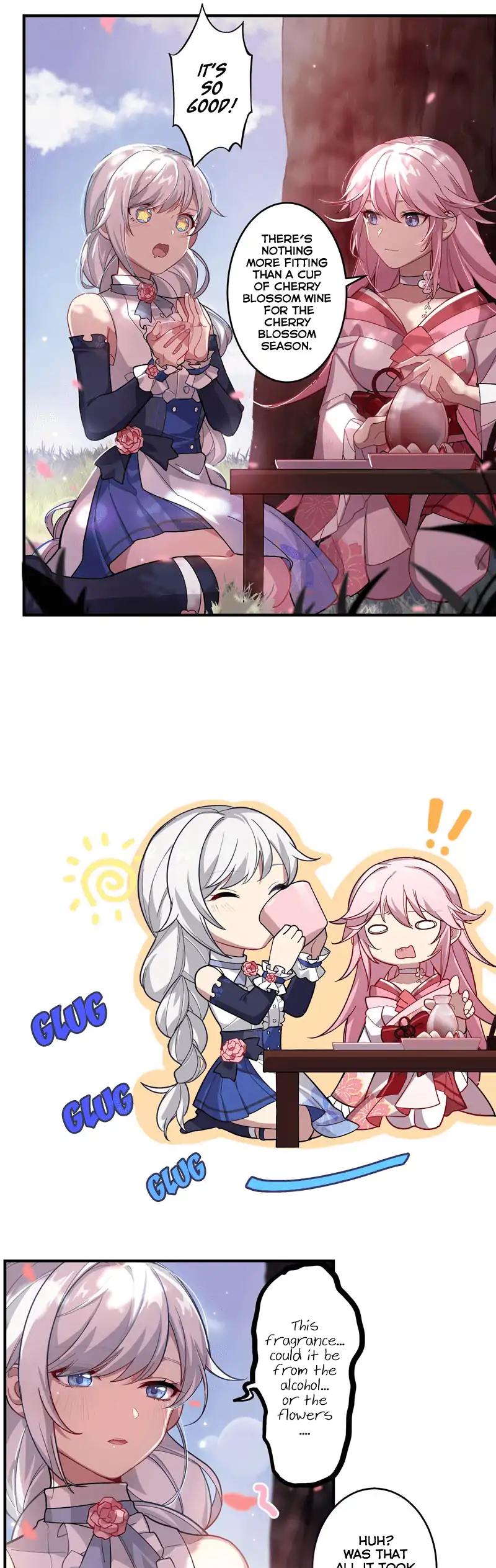 Honkai Impact 3 - Valkyries' Dining Escapades Chapter 8 page 3 - Chapter 8: Cherry Blossom Wine at Omagatoki