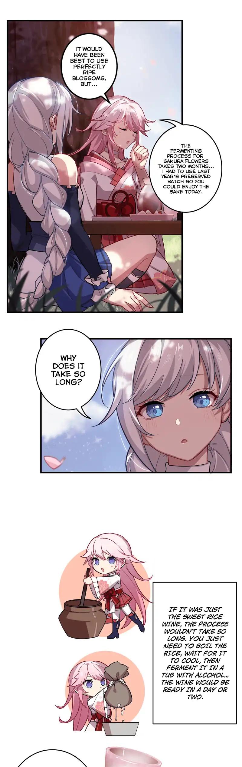 Honkai Impact 3 - Valkyries' Dining Escapades Chapter 8 page 5 - Chapter 8: Cherry Blossom Wine at Omagatoki