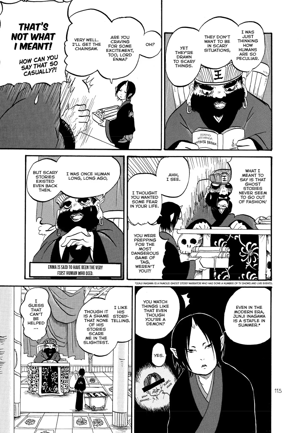 Hoozuki no Reitetsu Chapter 12.6 page 3 - Vol.2 HELL'S AFFAIRS AND THIS AND THAT - SATA 3: CHATTING WITH LORD ENMA