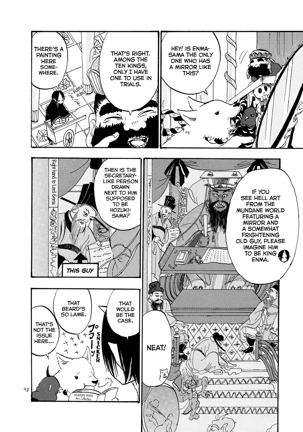 Hoozuki no Reitetsu Chapter 18 page 12 - Chapter 18: THE MUNDANE WORLD AS SEEN THROUGH ENMA'S CRYSTAL MIRROR
