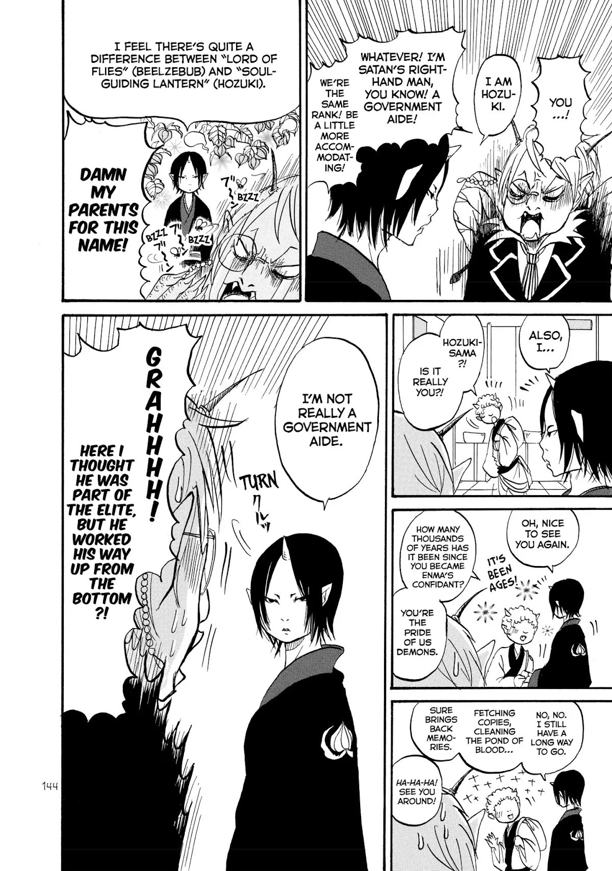 Hoozuki no Reitetsu Chapter 20.5 page 7 - Vol.3 Extra Chapters: HELL AFFAIRS AND THIS AND THAT - SATA 4: RIGHT-HAND BLUES