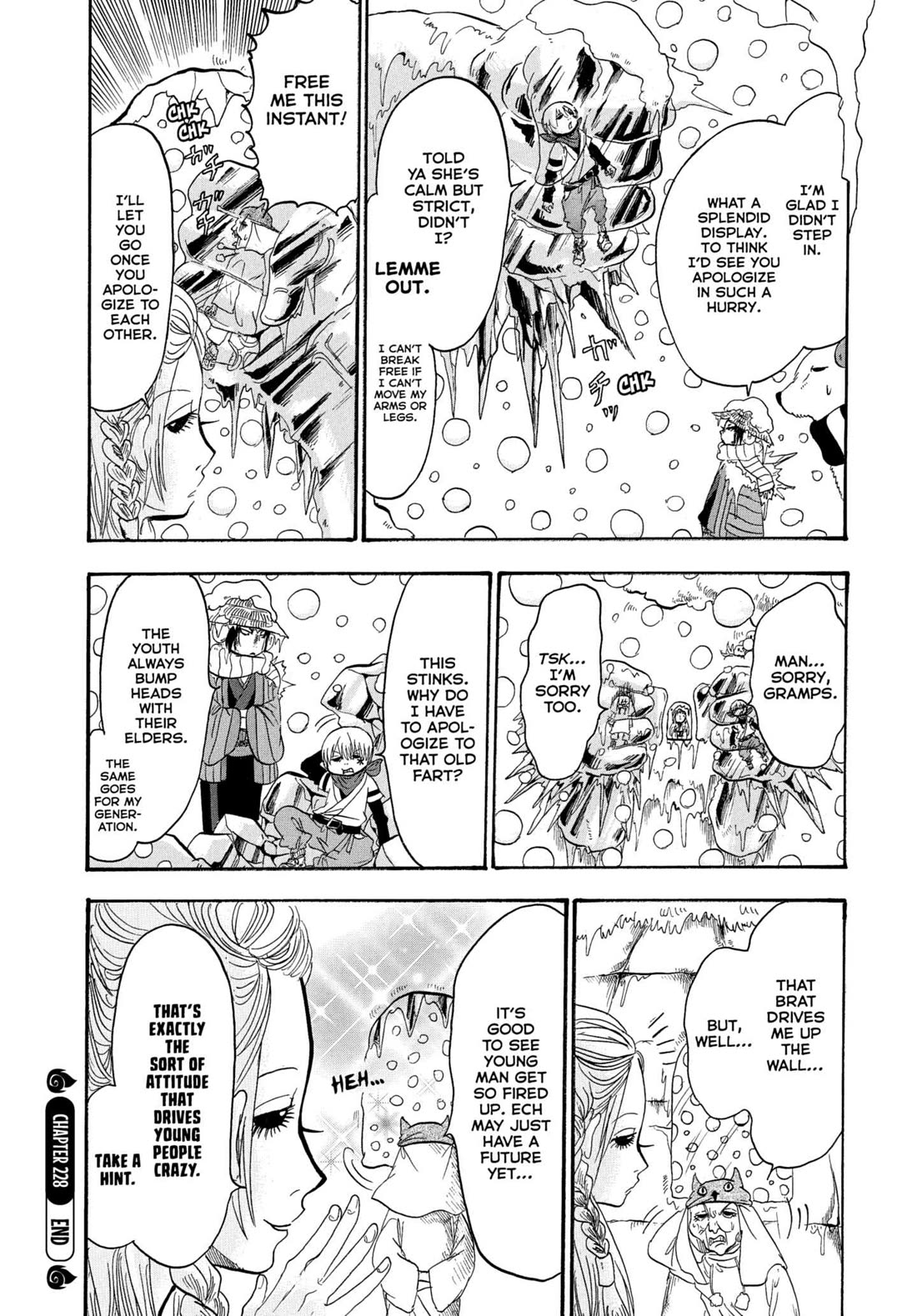Hoozuki no Reitetsu Chapter 228 page 16 - Chapter 228: BATTLE OF THE GENERATIONS AT ABSOLUTE ZERO