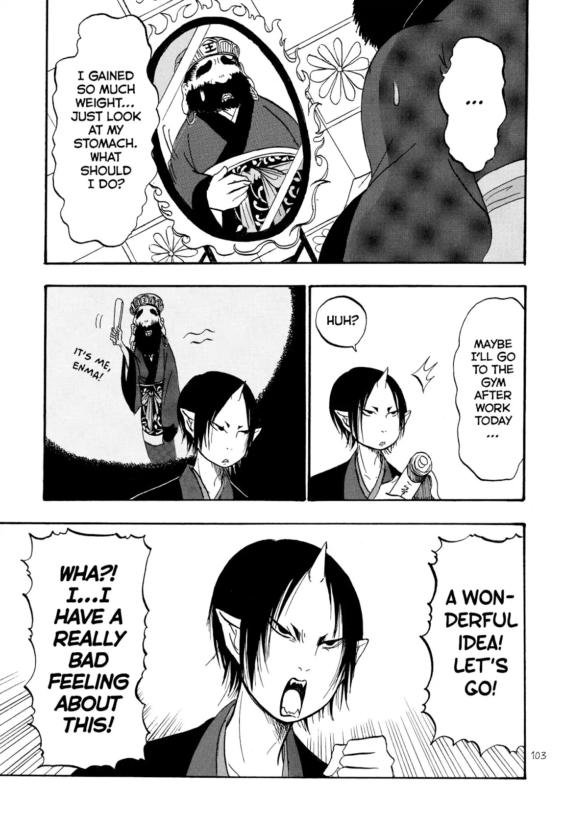 Hoozuki no Reitetsu Chapter 27 page 1 - Chapter 27: DIETS ARE HELLISH